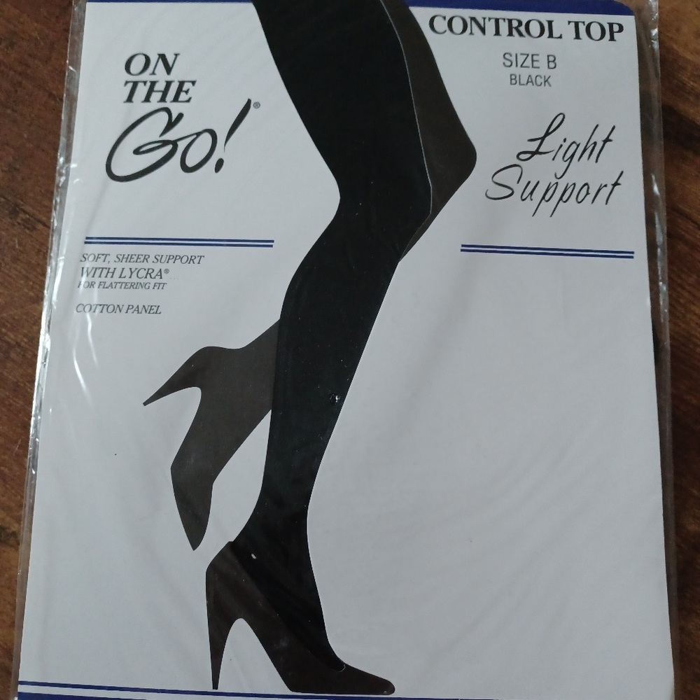 On the go control top size B black light support